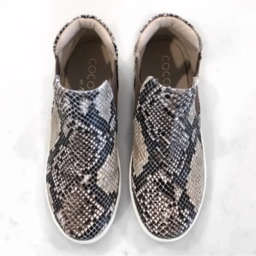 Coconuts by Matisse Harlan Mid Slip-on Natural Snake Print Sneakers